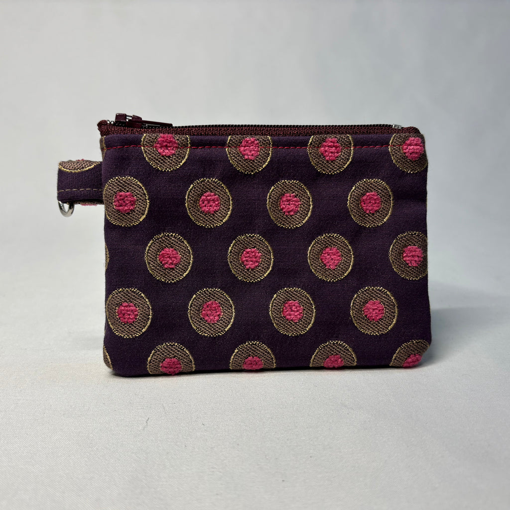 Upcycled Zippie Purple Jacquard Pink Dot