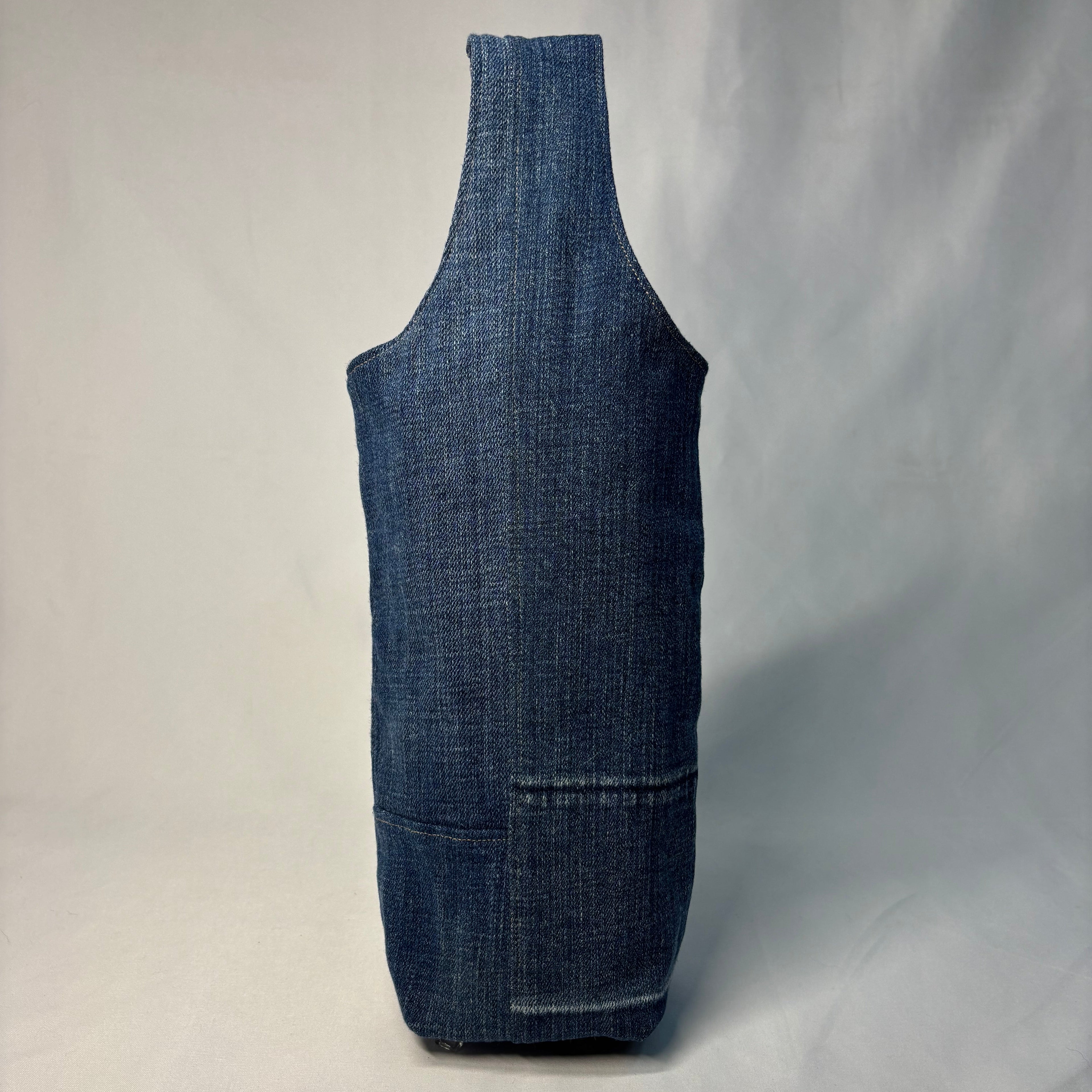 Upcycled Denim Wine Tote 2