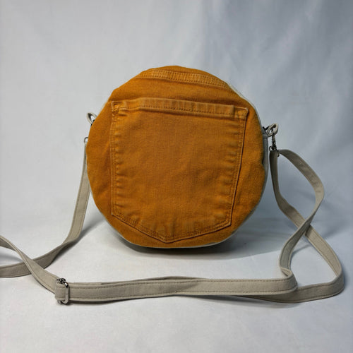 Color Block Circle Crossbody Bag Yellow Olive Khaki